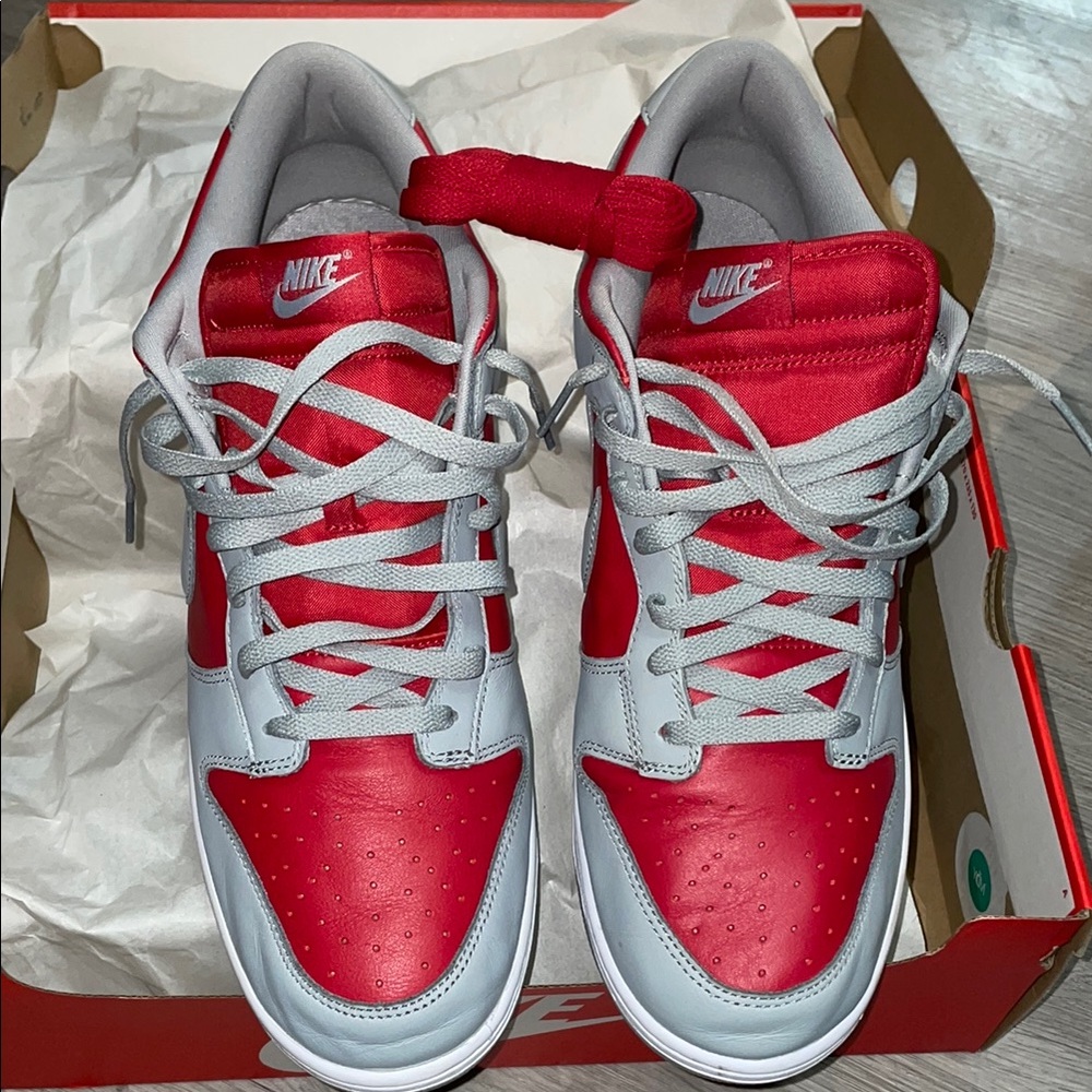 Nike Red and Silver Athletic Shoes